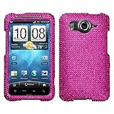 Rhinestones Protector Case for HTC Inspire 4G, Hot Pink Full Diamond