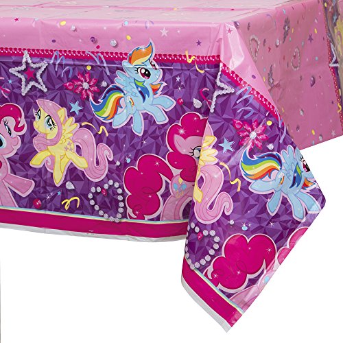 My little pony plastic tablecloth, 84" x 54"