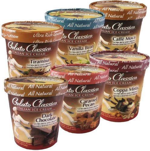 Vanilla Bean Gelato; Dark Chocolate Gelato; Coppa Mista Gelato; Caffe Moca Gelato; Caramel... by Gelato Classico