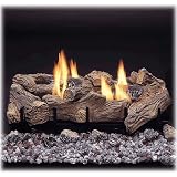 Monessen 30 Inch Multi-Sided Designer See-Thru Vent Free Natural Gas Log Set - Millivolt On/Off Remote Ready