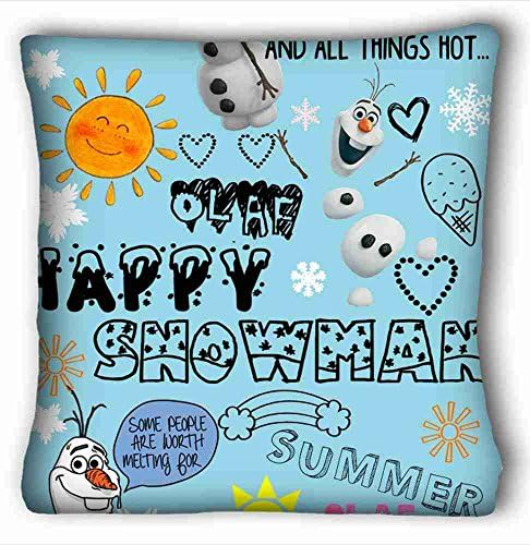 Custom Characteristic ( Olaf ) Pillow Cushion Case Cover One Sides Printed 20x30 Inches suitable for King-bed