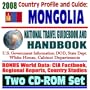 2008 Country Profile and Guide to Mongolia- National Travel Guidebook and Handbook - Camels, Genghis Khan, Gobi Earthquake, USGS Expeditions (Two CD-ROM Set)