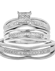 0.30CTW DIAMOND MICROPAVE TRIO SET