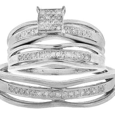 Cheap Girls Jewelry 0.30CTW DIAMOND MICROPAVE TRIO SET For Sale
