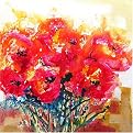 Poppies Poppin' Original Hand-Painted Oil on Gallery Wrapped Canvas - 32x32"