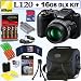 Nikon Coolpix L120 14.1 MP Digital Camera (Black) + 16GB Deluxe Accessory Kit