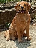 置物　吠えない　噛まない　安全で　かわいい番犬に　レトリバー　置き物
