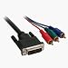Electronics : DVI-I to 3 x RCA/Component Cable 1.8m