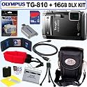 Olympus TG-810 14 MP Digital Camera (Black) + 16B Deluxe Accessory Kit