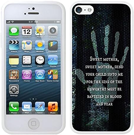 iPhone SE Case,Petty Scrolls V Skyrim White Super Slim Hard Plastic Rubber Back Cover Case for iPhone 5 5S,iPhone SE(2016)
