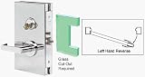 CRL 6x10 LHR Polished Stainless Finish Center Lock with Deadlatch in Storeroom Function