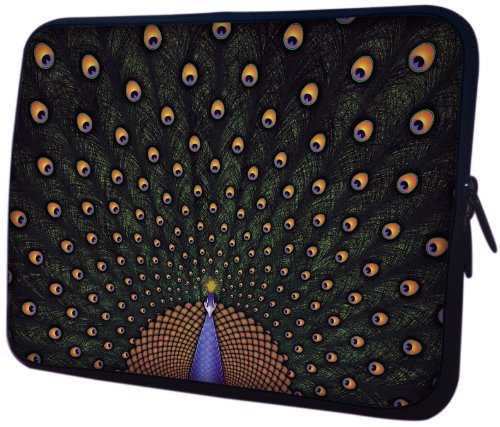 13 inch Fascinating Peacock Notebook Laptop Sleeve Bag Carrying Case for most of MacBook, Acer, ASUS, Dell, HP, Lenovo, Sony, Toshiba