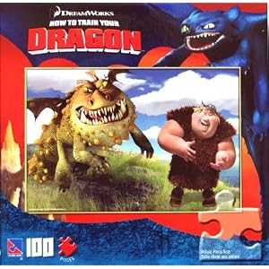 DreamWorks' How To Train Your Dragon: Fishlegs and Gronkle 100 piece Jigsaw Puzzle