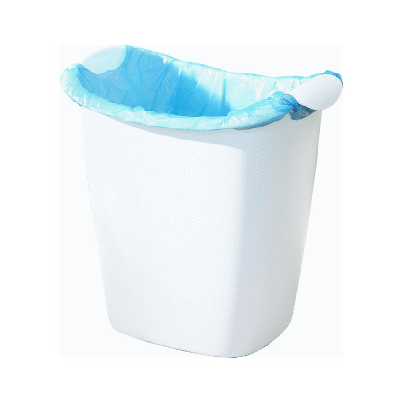 Rubbermaid FG238500WHT Bag Recycler Wastebasket, 14Quart, White , New