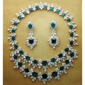 Buy Platinum Emerald and Diamond Set by Almaz