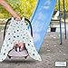 Baby Car Seat Canopy Cover - Soft & Breathable, Trendy Design, Protects Your Baby - Can Be Used As A Blanket, Stroller Cover & Nursing Cover - Star - By SCUDDLES