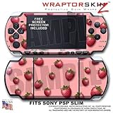 Strawberries on Pink WraptorSkinz Skin and Screen Protector Kit fits Sony P ....
