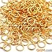 GEM-Inside Gold Color Plated Open Jump Rings for Jewelry Making Findings 50 Pcs 200-210Pcs 6mm