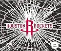 Houston Rockets Shattered Mini-Cutz Window Decal