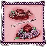 Red Hat Flashes Pillow - 17 x 17 Pillow