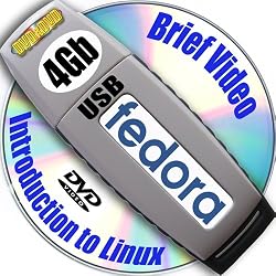 Fedora 16 on 4gb USB Stick Flash Drive and Complete 2-discs DVD Installation and Reference Set, Ed.2012