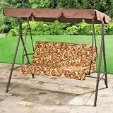 BrylaneHome Patio Swing With Canopy (TROPICAL,0)