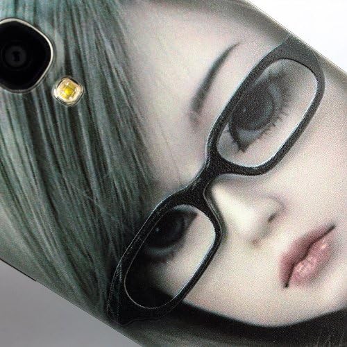 TONYYAN Samsung Galaxy S4 The glasses girl Pattern Replacement Battery Cover Back Housing Battery Door Rear Case for Galaxy S IV Galaxy SIV i9500