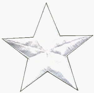 Solid White Star - 3" - Embroidered Iron On or Sew On Patch