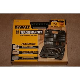 DeWalt DW2533 Tradesman Assortment Set with Titanium Drill Bits, 95-Piece