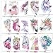 Unicorn Temporary Tattoos for Children Kids Girls(45Sheets),Konsait Great Girls Fake Stickers Waterproof Rainbow Unicorn Kids Birthday Party Favors Decorations Birthday Party Gift Bag Fillers