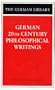 German 20th Century Philosophical Writings (German Library)