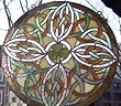 Stained Glass Window Panel 12''x12'' Round {9038-3}