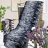 Blancho Bedding - [Tiger Gray] Micro Mink Fur Throw Blanket w/ 14.5 OZ filling (50 by 70 inches)