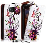 Housse coque étui pour Samsung Galaxy S2 I9100 avec motifs + mini stylet + film de protection