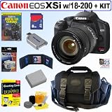 Canon Digital Rebel XSi 12MP Digital SLR Camera (Black) with Sigma 18-200mm f/3.5-6.3 DC Zoom Lens + 8GB Deluxe Accessory Kit