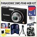 Panasonic Lumix DMC-FX48 12MP Digital Camera in Black + 4GB Accessory Kit