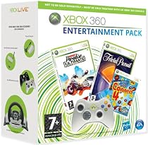 Burnout Paradise Ultimate, Trivial Pursuit, and Connect 4 Arcade with Xbox 360 White Wireless Controller  - For Purchase with an Xbox 360 Console (Console Sold Separately)