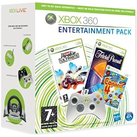 Burnout Paradise Ultimate, Trivial Pursuit, and Connect 4 Arcade with Xbox 360 White Wireless Controller  - For Purchase with an Xbox 360 Console (Console Sold Separately)