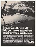 1967 Saab Middle One Drive Away From Other Mistakes Print Ad
