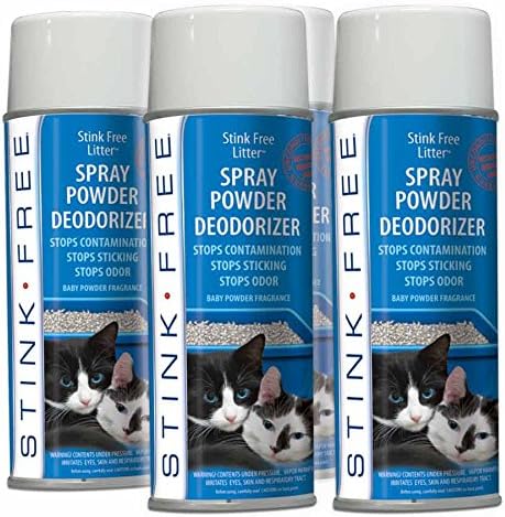 Stink Free Litter Spray Powder Deodorizer (4 Cans)