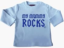 My Mummy Rocks Long Sleeve Cool Baby T-shirt, baby blue, 0-6 months