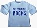 My Mummy Rocks Long Sleeve Cool Baby T-shirt, baby blue, 0-6 months