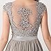 Babyonline Women's A-line Evening Dresses Lace Chiffon Long Prom Party Gowns