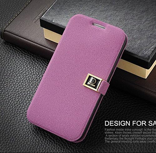 Samsung Galaxy S4 Case, Premium Wallet Leather Case for Samsung Galaxy S4 S IV I9500 (Purple, Built-in Credit Card/ID Card Slot)