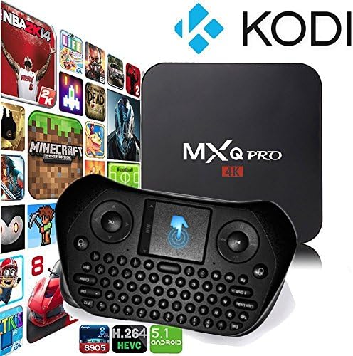 Wangang MXQ Pro Amlogic S905 Quad Core Android TV Box XBMC Kodi Full Loaded Media Player Android 5.1 4K 1GB/8G Media Device +Free GP800 Wierless Keyboard