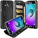 Galaxy J7 Case, Samsung Galaxy J7 Wallet Case, Slim Flip Folio [Kickstand Feature] Pu Leather Wallet Case with ID&Credit Card Slot for Galaxy J7, Black Leather