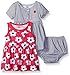Gerber Baby Three-Piece Dress and Diaper Cover Set, Big Flowers/Exclusive, 12 Months