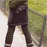 Jean Bourget - Black denim mini skirt