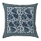 Block-Print Reversible Square Pillow - Blue