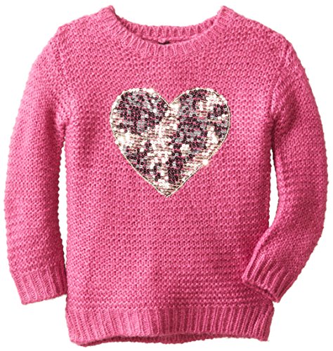 Jessica Simpson Little Girls' Suzie Sequin-Heart Sweater